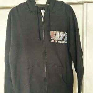 Men’s KISS Black end of the road tour zip up